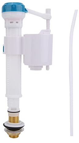 Valvola di Ingresso WC, Valvola di Riempimento a Pulsante per WC, Sifone a Doppia Cassetta di Scarico Bagno Blu Bianco UK G1/2 (Rame)