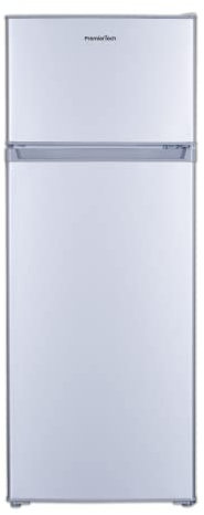 PremierTech Frigorifero, Con Congelatore, Doppia Porta, 206 litri, Classe E, Libera Installazione, Porte Reversibili, Grigio, PT206FS