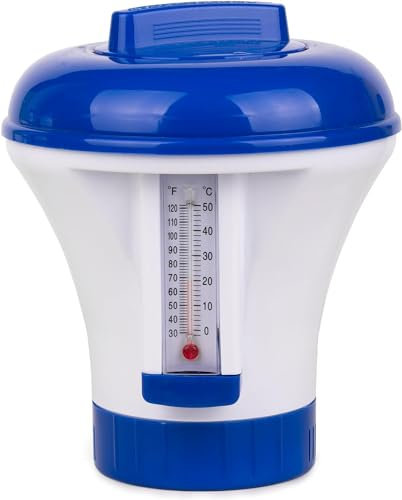 DPOOL Dosificador de Cloro Regulable Grande con termometro para Pastillas de 200 gr