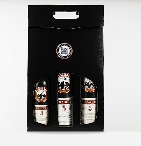 Beylerbeyi - Coffret Raki Teragold 100cl + 70cl + 35cl | Eau de Vie Turque Aromatisée à l'Anis - 100% Raisins Frais - Sans Sucres Ajoutés | Triple Distillation - Volume d'Alcool 45%