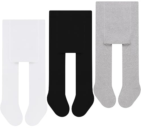 L&K-II 3-pack babystrumpbyxor strumpbyxor för baby flickor och pojkar stickade strumpbyxor flerfärgad 2766, 2760E-3, 86-92