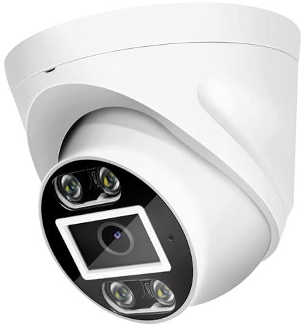 4MP 3.6mm Wide Lens H.265 PoE Dome W/Audio Security Camera,Indoor/Outdoor Weatherproof,AI Color Night Vision,Compatible NVR/RTSP