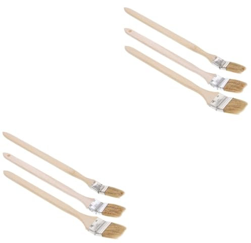 Gadpiparty 6stücke Teiliges Gebogene Pinsel Für Wände Möbel Und Kunst Für Öl Und Wandfarben Hochwertige Borsten Und Holzgriff Für Präzises Malen