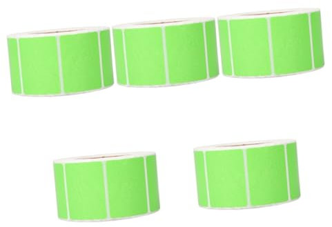 NUOBESTY 5rollen Roller Für Selbstklebende Etiketten Farbige Witterungsbeständige Thermodrucketiketten Für Und Manuelle Beschriftung Für Adressierung Preisgestaltung Und Organisation