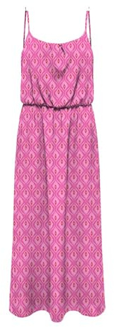 Onlnova Life Vis Strap Maxi Dress AOP, Fucsia y Morado, 38