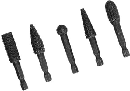 ＡＷＨＡＯ Rotierender Fräsersatz Rotierende Feilen Die Grinder Bits Raspel Bits zum Polieren Bohrer Schleifen, 5 Stück