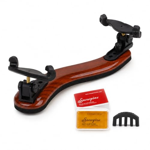 Ecotown Verstellbare Schulterstütze für Violine aus Massivholz, zusammenklappbar für 3/4 4/4 Violine Geige und 30,5 cm 33 cm Bratsche (3/4 oder 4/4 Violinen-Schulterstütze) (Violinenstütze -001)