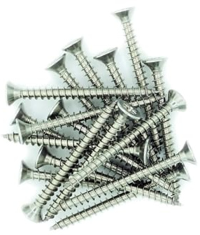 100x 3.5 x 20mm Chipboard Countersunk Head Wood Screws A2 Stainless Steel Chipboard Screws for Floorboards Wood Fences DIY Furniture & Repairs - Corrosion-Resistant and Durable