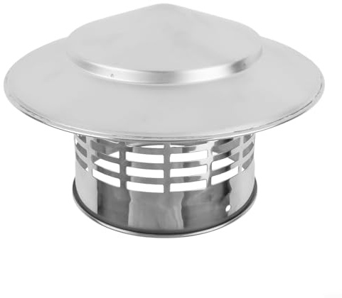 Stainless Steel Chimney Cowl Bird Guard, Chimney Cowl Bird Guard Ventilation Ducts Chimney Cap, Flue Pipe Cover Cap, Vent Top, Exhaust Tube End Rain Snow Hat(110mm)