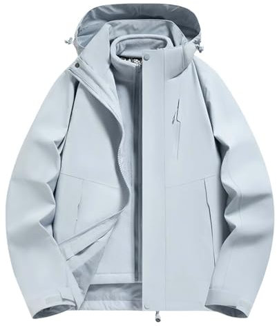 CXKOLD Cappotto Uomo Invernale Elegante Giubbotto da Lavoro Invernale Giubbotto in Pelle Uomo Nero Giacca Jeans Uomo con Pelo Jacket Intimo Termico riscaldato Giubbotto antitaglio Giacca Antivento