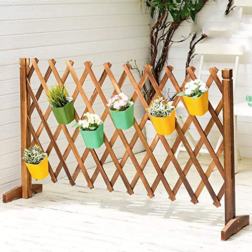 HETDVCBGN Clôture de Jardin rétractable en Bois Extensible, Brise-Vue pour Plantes, clôture de Patio Extensible autoportante, pour la décoration de Jardin extérieur de la Maison