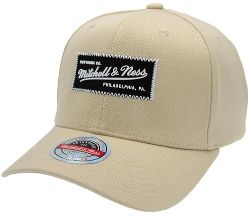 Mitchell & Ness Classic Red Upphöjd Rubber Logo Snapback Baseballkeps, kaki, one size