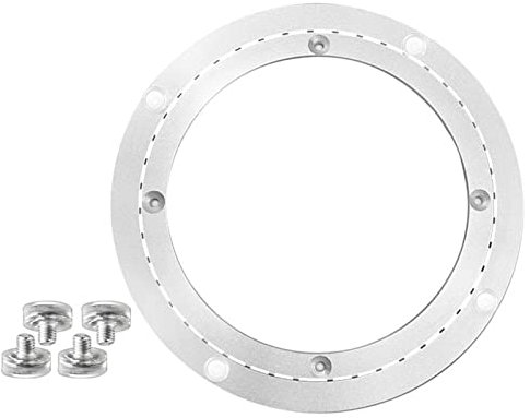 FBANULPEX Runder Tisch aus gehärtetem Glas, Glastisch Hardware Aluminum Heavy Duty Rotating Turntable Bearing Table Base Round Swivel Plate Hardware for Glass Granite Or Dining Table(50cm)