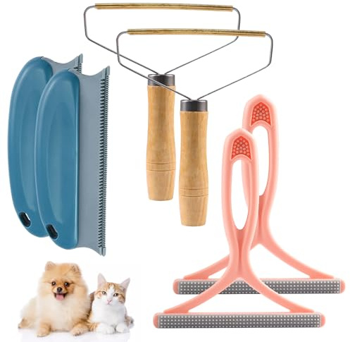 Fusselentferner Tierhaarentferner Katzenhaarentferner Magische Pfoten Fusselbürste Kleiderbürste für Teppich Kleidung Sofa Gewebte Mäntel Hundehaare Katzenhaare Bett (6er-Pack)