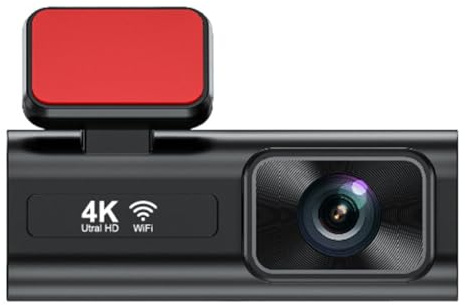 Uxsjakjsd Mini Cámara de Tablero para Auto con WiFi 4K, DVR, Lente Dual Frontal y Trasera 1080P, Visión, Monitor de Estacionamiento, Cámara de Seguridad de Caja Negra.