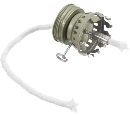 CORHAD Kerosinlampe Dochtregler aus Langlebiger Lampenbrenner mit Baumwoll dochthalter Brennstoffeinsparung Vielseitig für Camping und Notbeleuchtung Metallbasis Zubehör