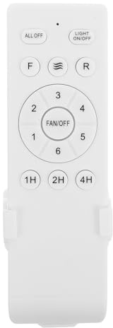 NUOBESTY Télécommande Universelle pour Ventilateur de Plafond : télécommande de Remplacement avec minuterie 1/2/4 h et contrôleur de Vitesse pour plafonnier à 6 Vitesses