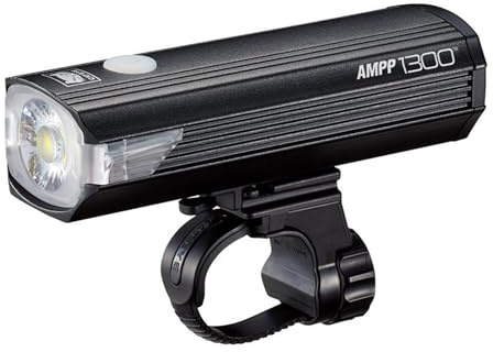 CatEye AMPP Super Bright LED Bicycle Front Lights - OptiCube Technology, IPX4 Waterproof Rated, FlexTight Easy Fit Bracket | USB Rechargeable Bike Light | Front Bike Lights | Bicycle Accessories