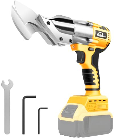 AUTOJARE Cordless Metal Shear Compatible with Dewalt 20V Battery 295 lb-ft (400N.m) Brushless Metal Cutter with 360° Pivoting Head for Cutting Iron, Leather, Cardboard (NO Battery)