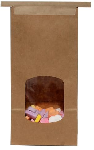 STAHAD Barres de Fermeture Papier Kraft 16X0.79 Pouces Ruban Adhésif Double Face pour Sceller Paquet d'Épicerie Snacks Café Conservation Fraîcheur