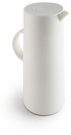 IBILI - Jarra Termo con Interior de Cristal, Doble pared, 1 litro, Crema, Libre de BPA