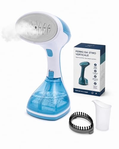 Ferro da Stiro Verticale 1500W, 22+5g/min, Vapore Portatile 3 in 1 Stiratore Verticale con 220ml, Caldaia Rimovibile, 30s Riscaldamento Rapido, Ferro da Stiro a Vapore per i Viaggi, Casa