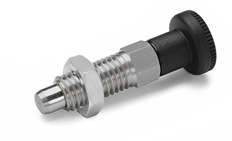 Ganter Normelemente GN 717-5-M10X1-BK-NI - Edelstahl-Rastbolzen, Silber, 2 Stück
