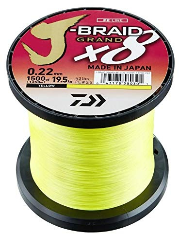 Daiwa J-Braid Grand X8 0.18mm-2700m Yellow