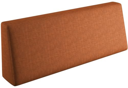 sunnypillow Palettenkissen für Gartenmöbel - Rückenkissen 120x40x20/10cm - Rückenpolster für Bett und Sofa - Palettenpolster für Palettenmöbel - Loungekissen mit abnehmbarem Bezug Orange