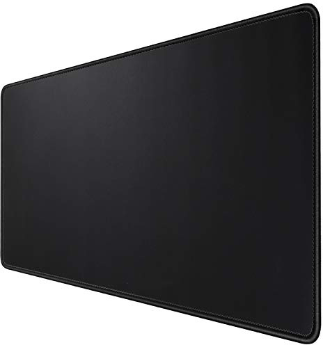 HIHUHEN Gaming Mouse Mat/Mouse Pad 35.4x15.7x0.12Inch | XXL Mouse pad | Table mat/Large Size | Improved Precision and Speed | Rubber Base for Stable Grip on Smooth Surfaces Non-Slip (90x40 Black004)