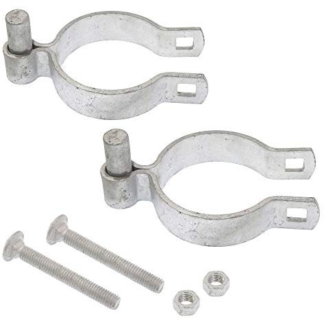 Pressed Steel Chain Link Fence Post Hinge w/Bolt 3 [2 7/8 OD] x 5/8 | Heavy Duty Hinges | (Pack of 2)
