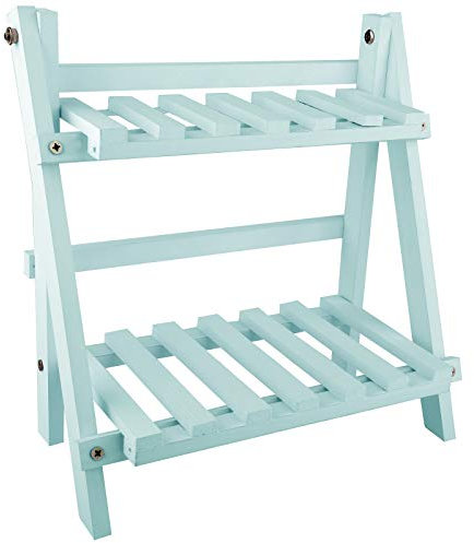 INIFLM 2 Etagen Holz Pflanzenständer, Holzleiter Pflanzenständer, Multifunktionale Leiterförmige Pflanze Blumenständer, Indoor Blumentopf Ständer Vertikale Ebene Rack für Haus Terrasse Rasen Garten