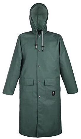 PROS WASSERSCHUTZMANTEL 106 WASSERSCHUTZJACKE Schutzjacke Jacke wasserdicht Schutzbekleidung (Grün, 54)