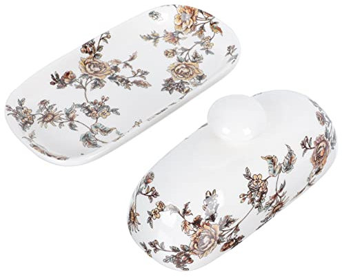 YARNOW 1stück Kreative Keramik Butterdose Mit Deckel Eleganter Aufbewahrungsbehälter Für Butter Käse Desserts Und Für Partys Und Teestunden Hochwertiges Langlebiges Material