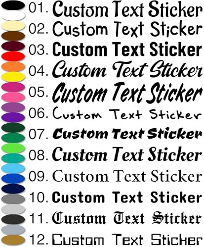 Personalised Custom Vinyl Stickers | Waterproof Car Van Bumper Window Funny Name Letter Decal Stickers | Outdoors Use Stickers 5-7 Years | 20-140cm | 40 Matt Gloss Colours | 30 Sticker Styles #2