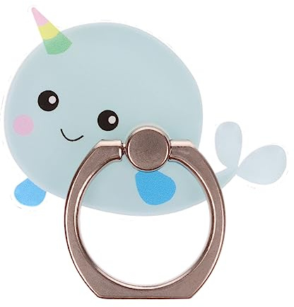Narwhal Rainbow Whale Unicorn Phone Ring Holder Grip Finger 360 Mount Stand Mobile Universal Loop for All Smartphones