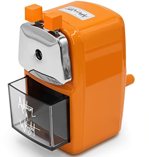 Ashton and Wright - Mechanischer Bleistiftspitzer für den Schreibtisch (Orange)