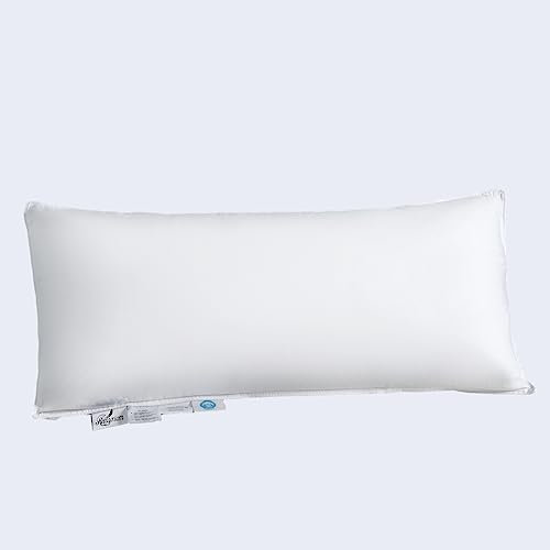 Homyrium Daunenkissen 40x80 Federkissen Kopfkissen 40x80 Daunen 800g Federkopfkissen mit Daunen Komfor Schlafkissen Federnfüllung Naturprodukt, 100% Baumwollbezug, 1er Pack