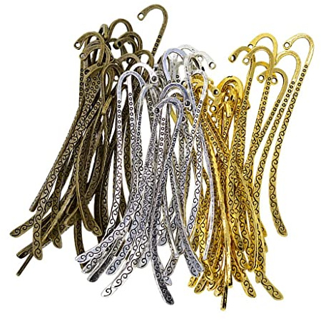 Generic 60 Stück Kreative Metall Lesezeichen mit Haken für DIY Schmuck