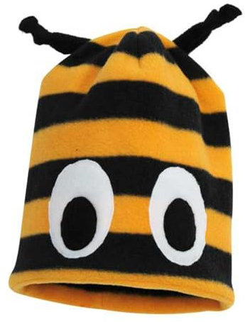 NET TOYS Niedliche Mütze Biene - Gelb-Schwarz - Witzige Party-Kopfbedeckung Tiermütze Hummel