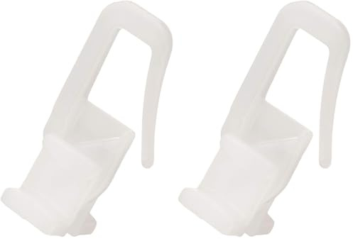 GARDINIA Duo X-Gleiter für Vorhangschienen und Gardinenstangen mit Innenlauf, Für 4 mm und 6 mm Laufkanal, Drehbarer Kopf, Stabil, 25 Stück, Kunststoff, Weiß (Packung mit 2)