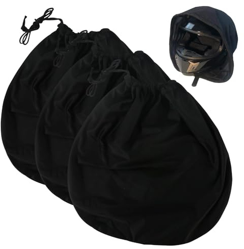 3 Piezas Bolsas para Casco de Moto, 46 x 44 cm Bolsa para Casco de Motocicleta con Cordón, Bolsas Universales para Casco para Casco de Moto Casco de Bicicleta Casco de Esquí