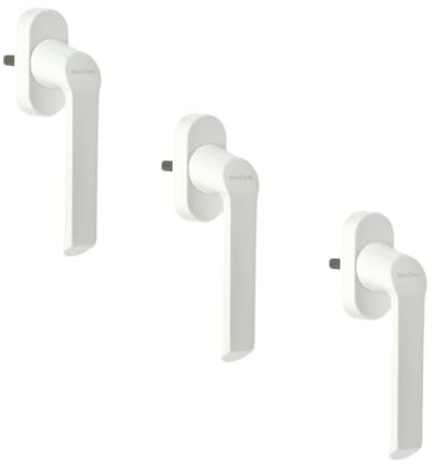 SCHÜCO Fenstergriffe CT70 Akustik weiß 234756 | als 3er Set | Hochwertige Optik und Qualität