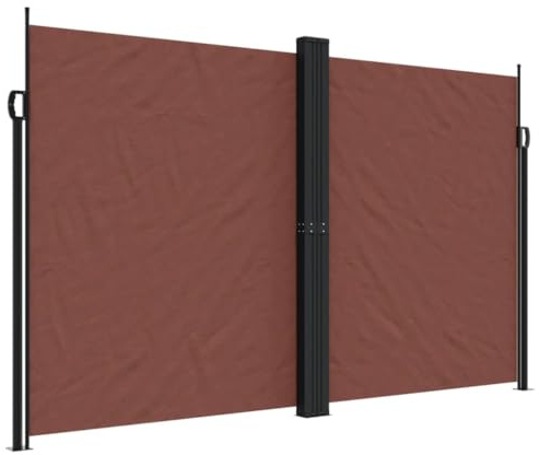 vidaXL Tenda da Sole Laterale Retrattile Marrone 200x600 cm