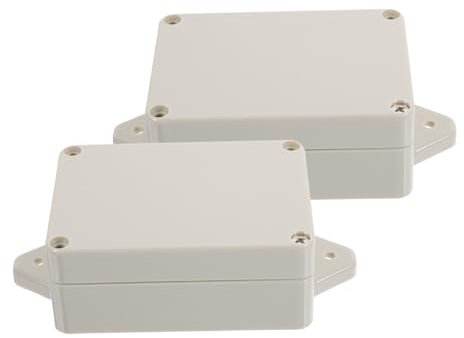 Hemobllo Elektrische Projektbox Kunststoffgehäuse 2 Stück Wetterfeste Anschlussdose 35 X 58 X 83 Mm für Elektronik
