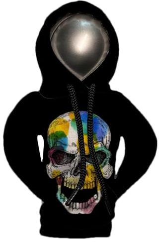 Luckxing Schalthebel Hoodie - Halloween Schädel Abdeckung, Kapuzen-Shirt Schutz Für Schaltknauf, Lustige Hoodies Innenraum Dekoration