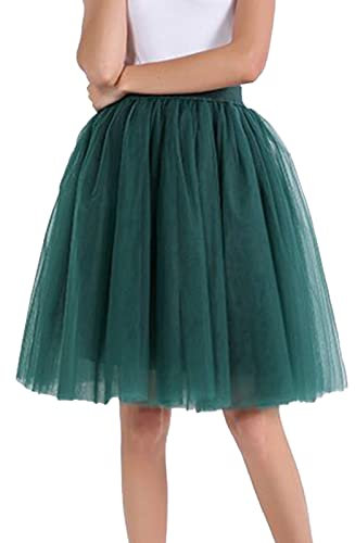 GFPGNDFHG Damen Kurz Tüllrock Weisses Kleid Klassisch Elastisch 3 Lagig Tüll Karneval Unterrock Kostüm Frau Braun Bauchtanz Hüfttuch