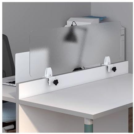 Acryl-Schreibtisch-Trennwand zum Klemmen, Sichtschutz, durchscheinend für Büroarbeitsplatz.