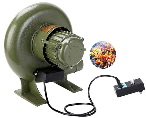 Soffiatore Elettrico A Velocità Variabile 220V - Soffiatore Per Barbecue Elettrico Con Governatore, Soffiatore Per Forgia A Carbone A Basso Rumore, Per Campeggio/Picnic/attività All'aperto(550W)