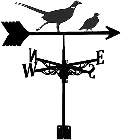 Girouette en métal Girouette en Acier Inoxydable avec Hirondelle de Pigeon, Aigle, Canard, décorations pour extérieur, Ferme, Cour, Jardin, belvédère, indicateur de Direction du Vent, Outil de Mesure